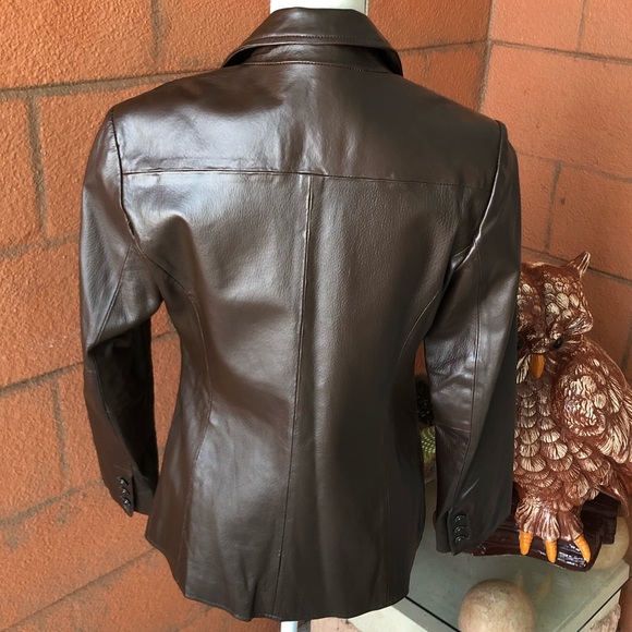 🤎 Denim & Co Leather blazer black ECU - Picture 4 of 8